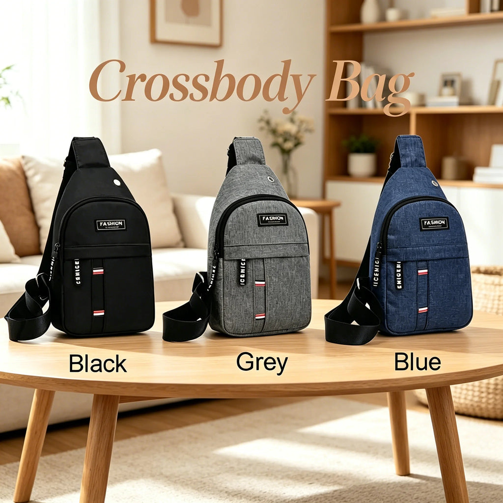 Classic Canvas Crossbody Sling Bag – Waterproof Chest Bag