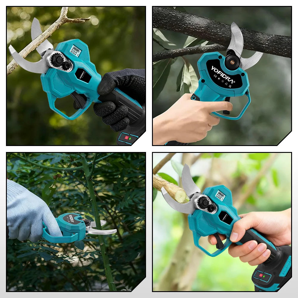 32mm Cordless Electric Pruning Shears – Brushless Garden Branch Cutter