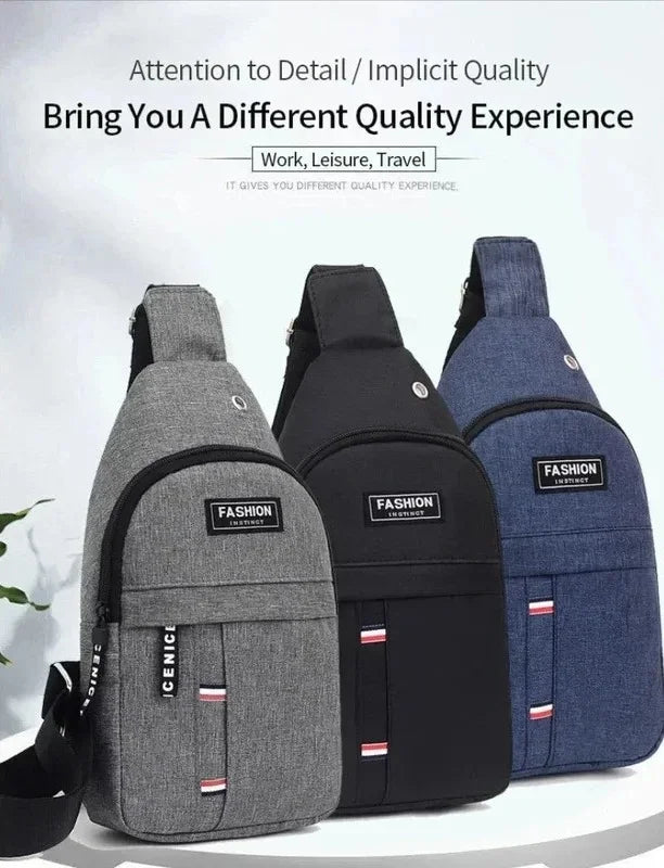 Classic Canvas Crossbody Sling Bag – Waterproof Chest Bag