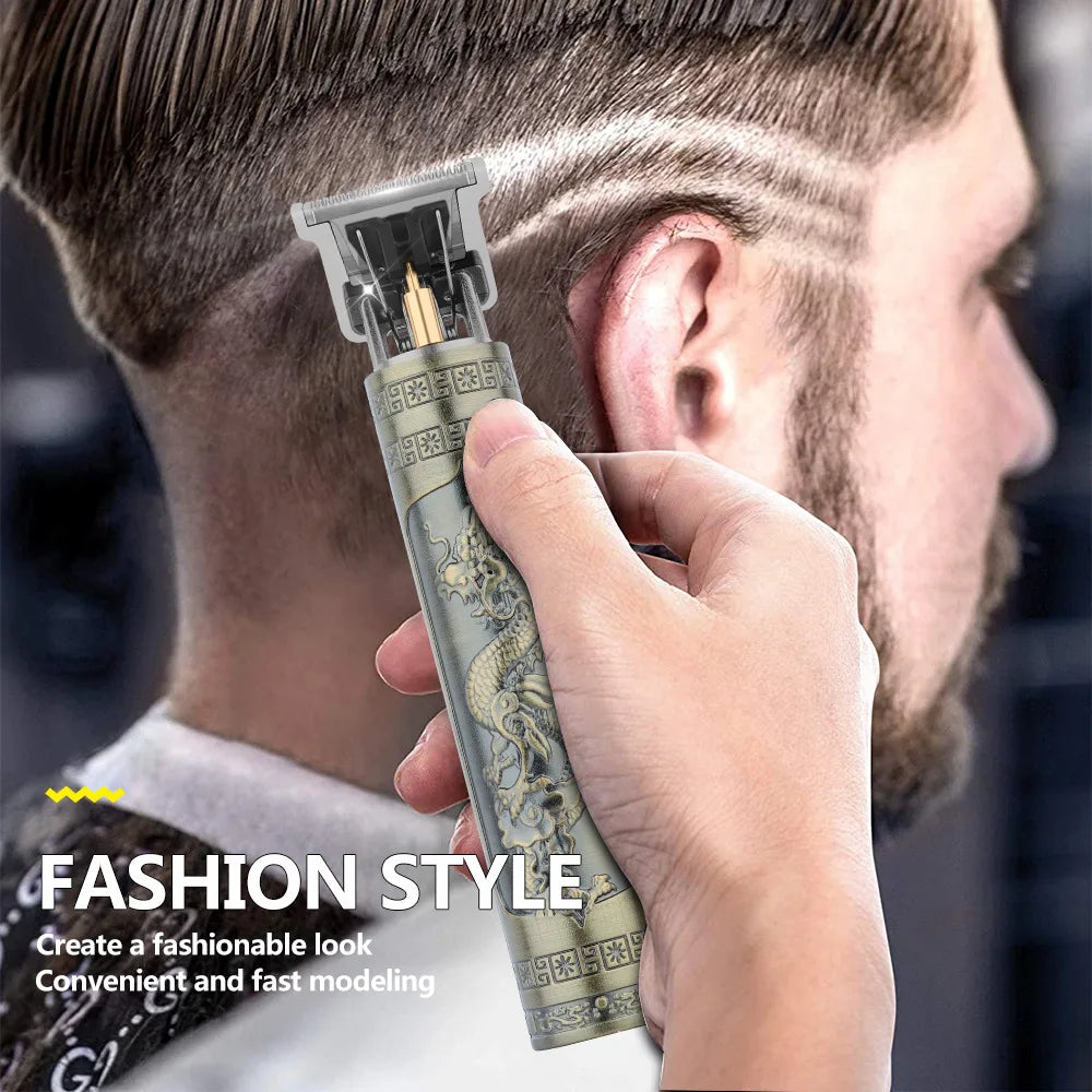 Retro T9 Professional Hair & Beard Trimmer – Cordless Electric Grooming Kit