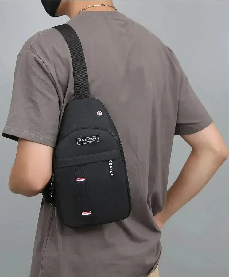 Classic Canvas Crossbody Sling Bag – Waterproof Chest Bag