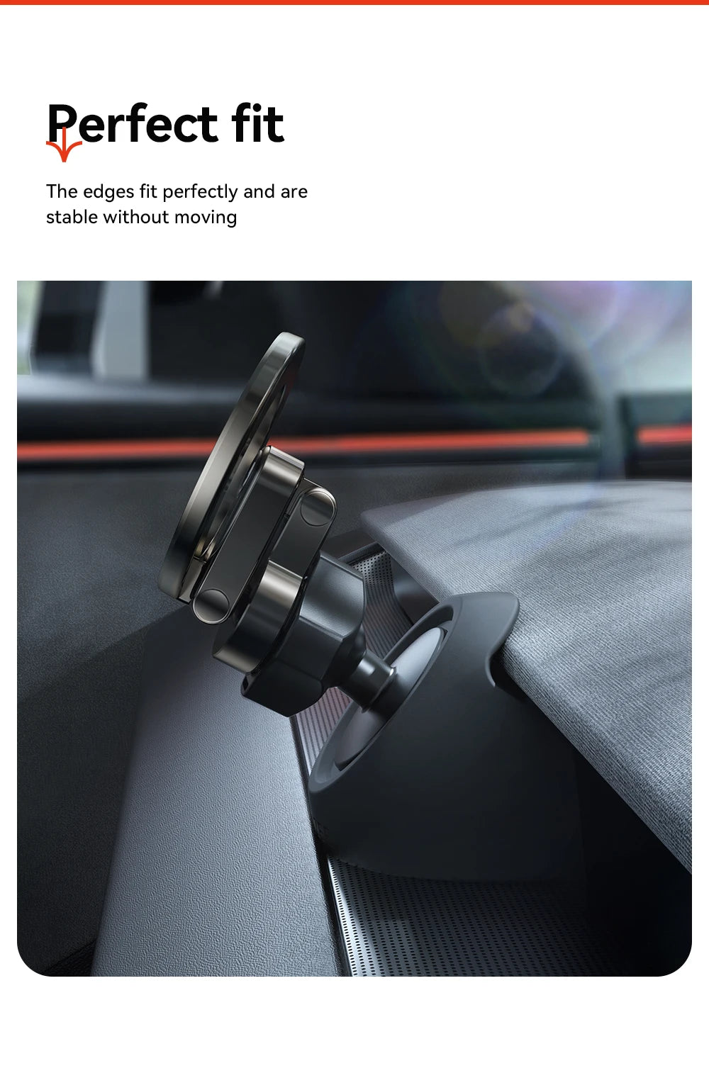 Magnetic Tesla Car Phone Holder – 360° Rotating