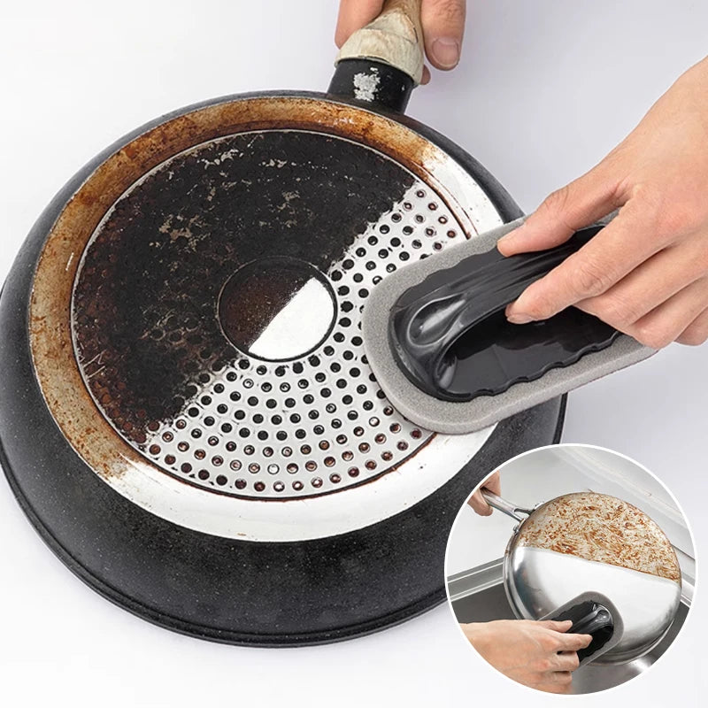 Magic Cleaning Sponge Brush – Easy-Grip Household Scrubber