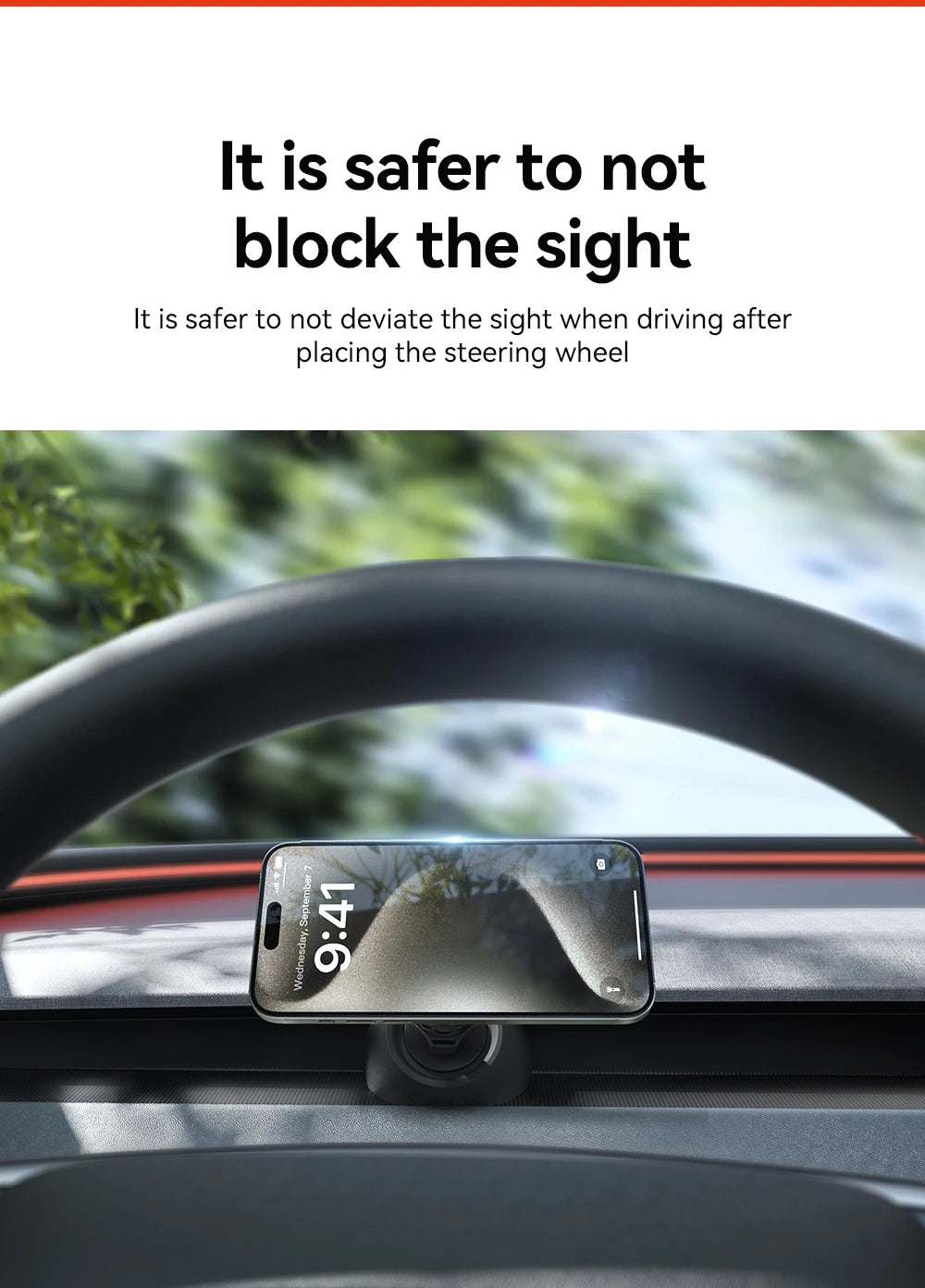 Magnetic Tesla Car Phone Holder – 360° Rotating