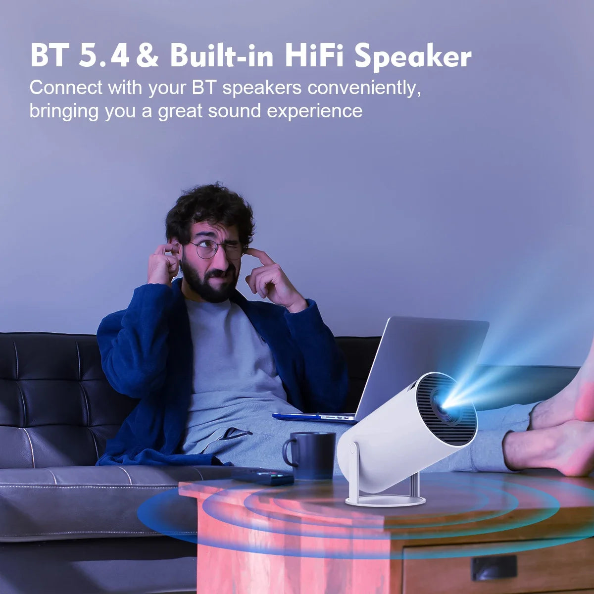 MAGCUBIC HY300 Pro Smart Projector – 8K Support, 1080P, Android 14, WiFi 6 & Bluetooth