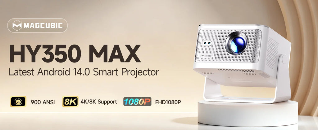 MAGCUBIC HY300 Pro Smart Projector – 8K Support, 1080P, Android 14, WiFi 6 & Bluetooth