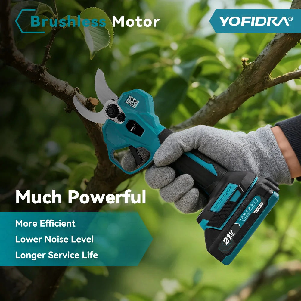 32mm Cordless Electric Pruning Shears – Brushless Garden Branch Cutter