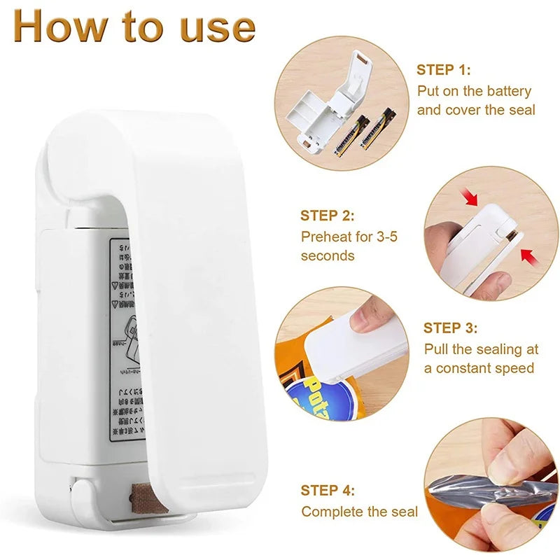 Mini Heat Bag Sealer – Portable Food Bag Sealing Machine