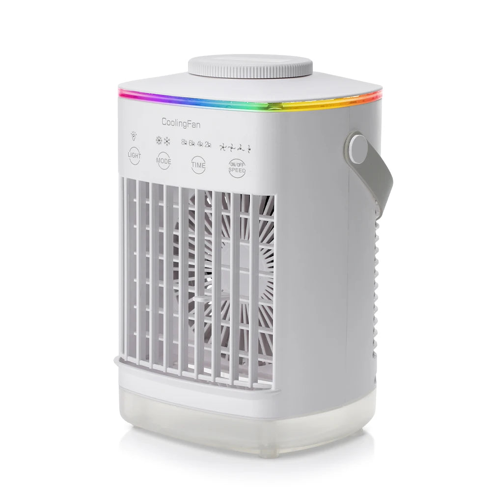 Portable Mini Air Cooler & Humidifier with LED Night Light