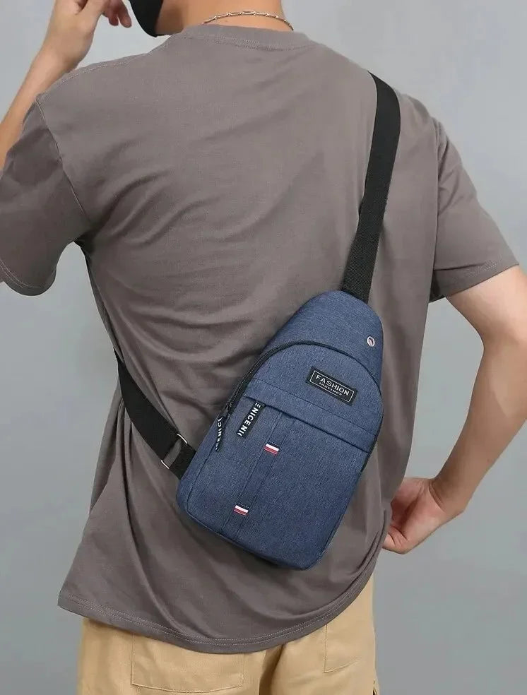 Classic Canvas Crossbody Sling Bag – Waterproof Chest Bag