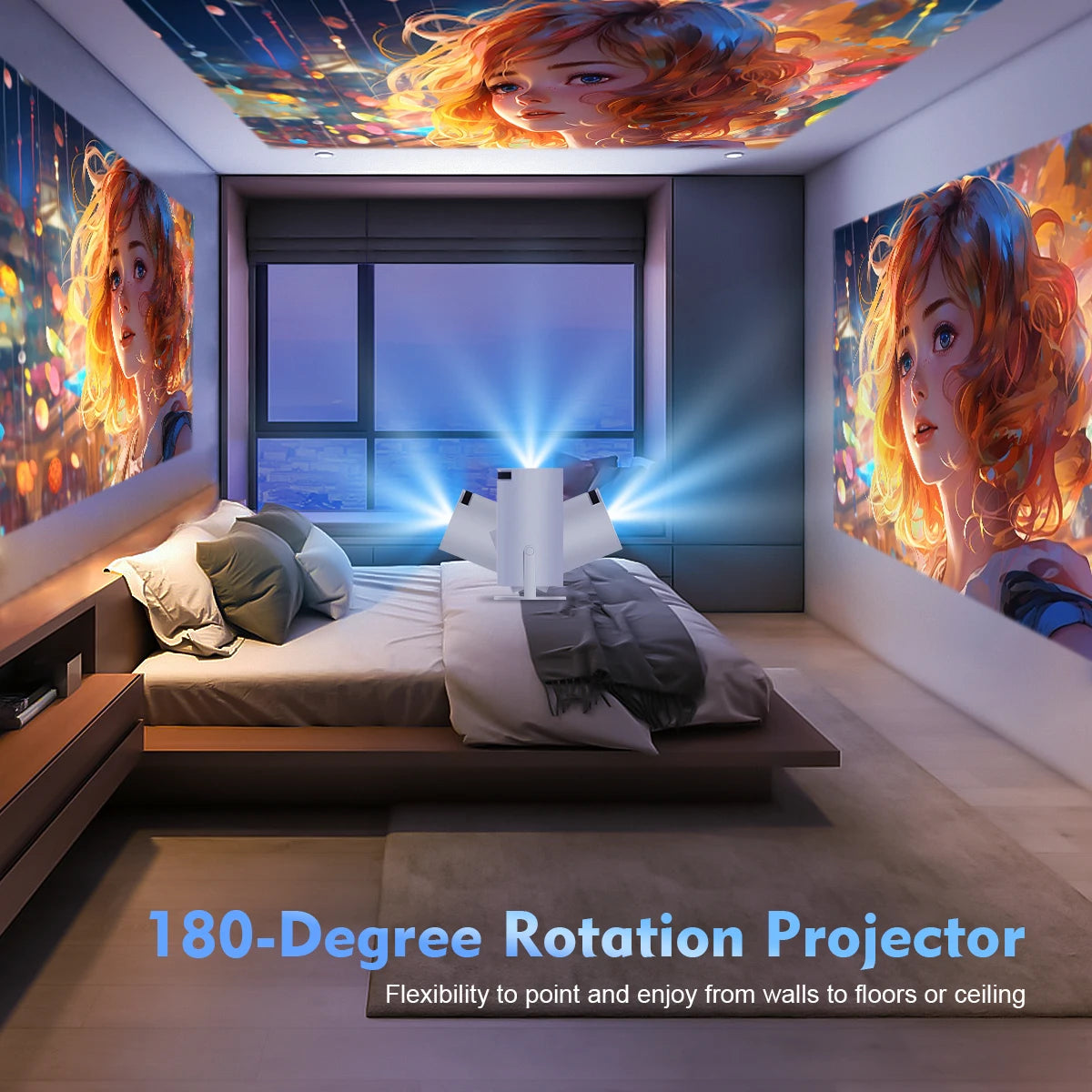 MAGCUBIC HY300 Pro Smart Projector – 8K Support, 1080P, Android 14, WiFi 6 & Bluetooth