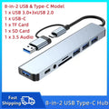 8-in-2 USB-C Hub — Multi-Port Adapter with SD/TF Card Reader