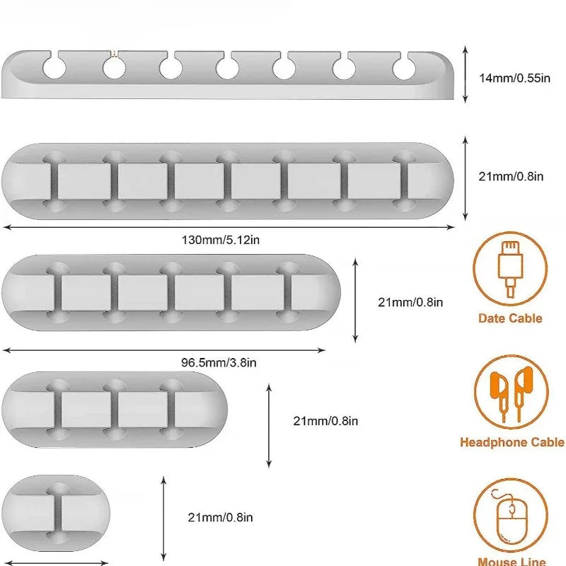 Cable Organizer Clips – Cord Management Set
