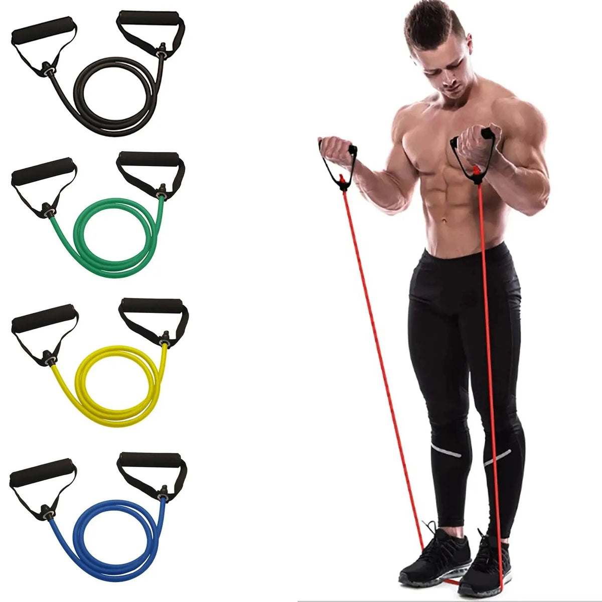 Resistance Bands with Handles – Full Body Home Workout Set
