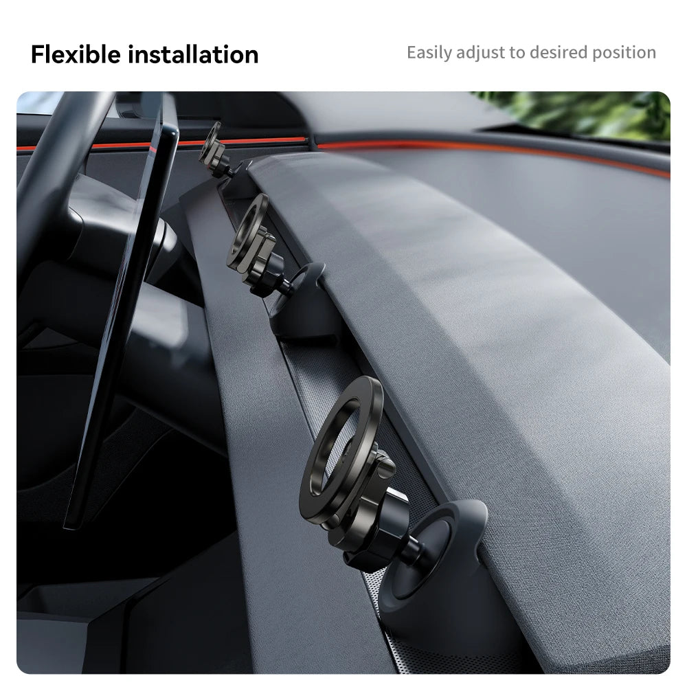 Magnetic Tesla Car Phone Holder – 360° Rotating