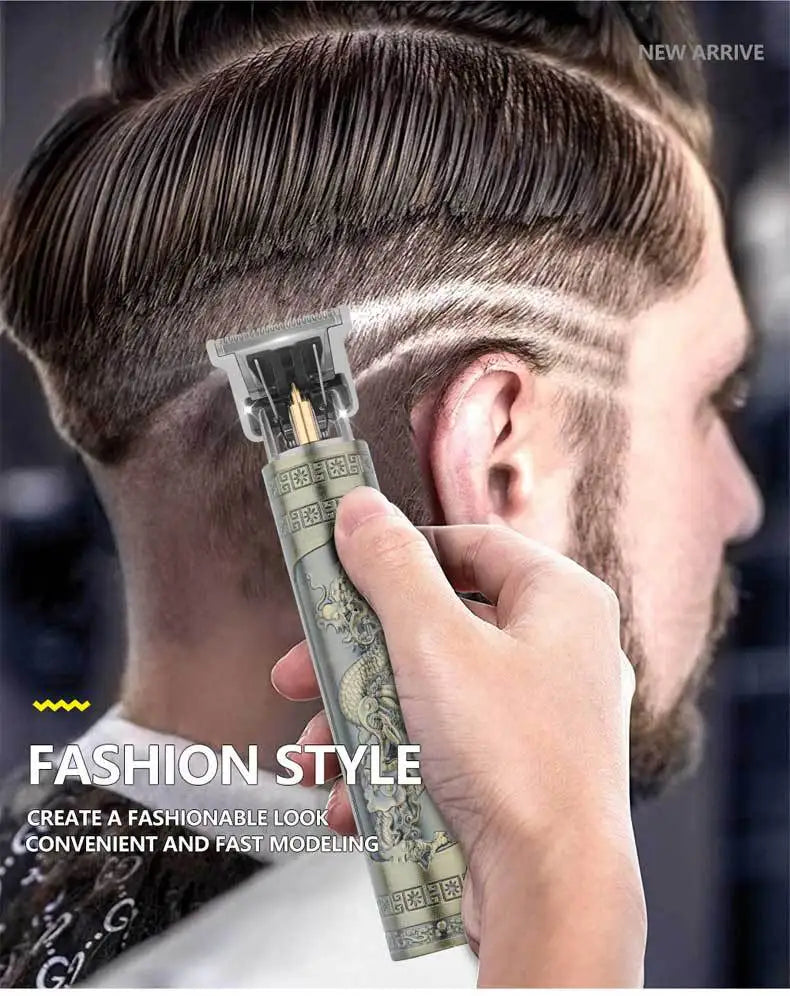 Retro T9 Professional Hair & Beard Trimmer – Cordless Electric Grooming Kit