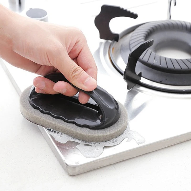 Magic Cleaning Sponge Brush – Easy-Grip Household Scrubber