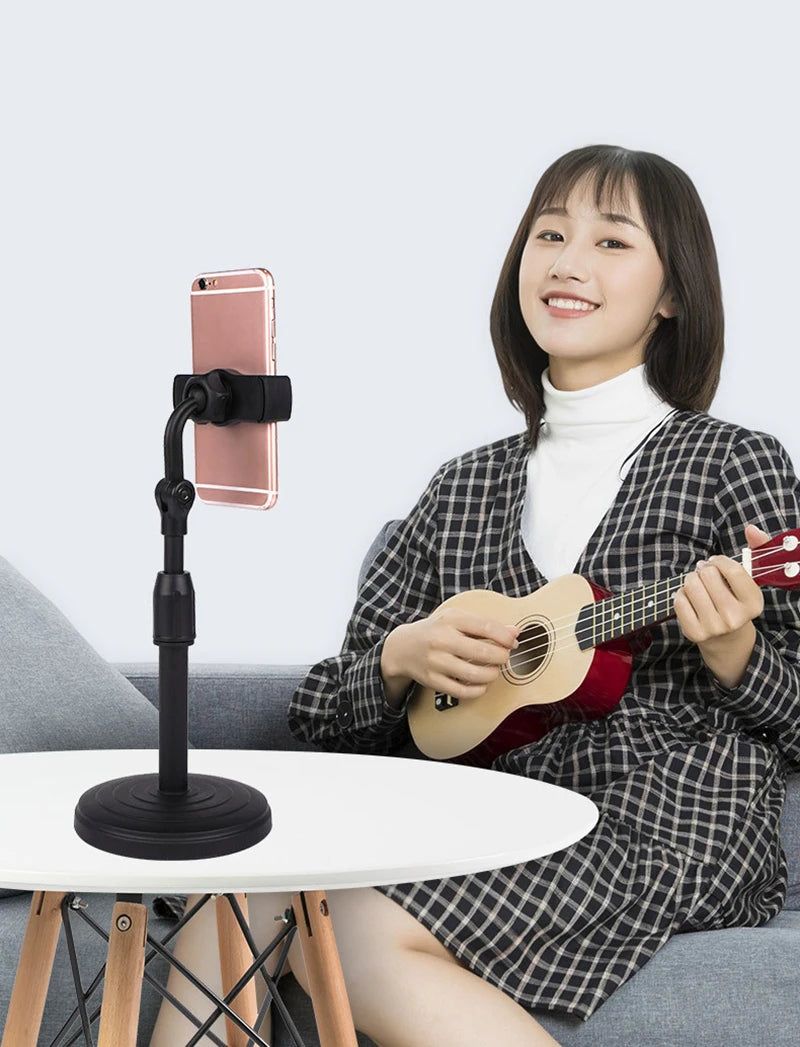 “Adjustable Desktop Phone Tripod Stand – Universal Smartphone Holder”