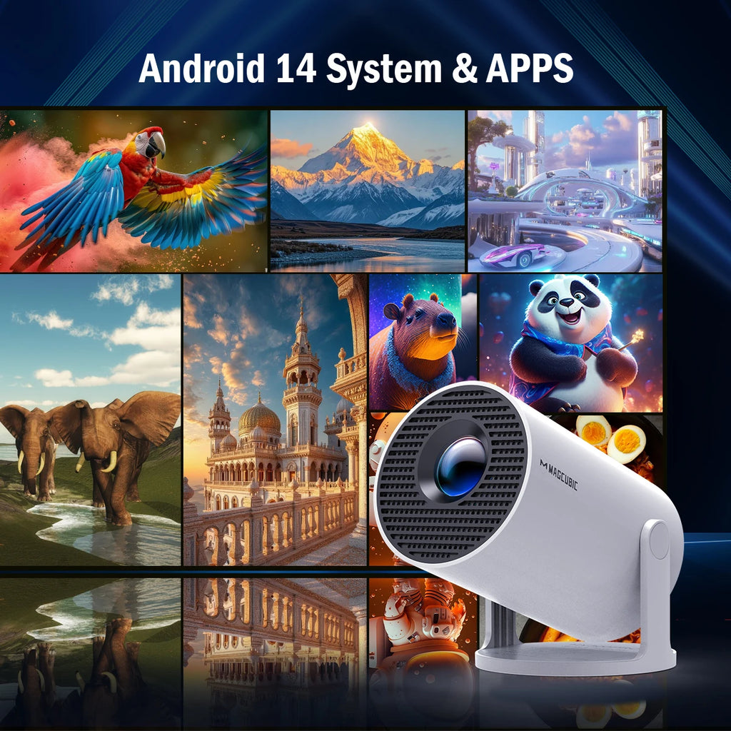 MAGCUBIC HY300 Pro Smart Projector – 8K Support, 1080P, Android 14, WiFi 6 & Bluetooth