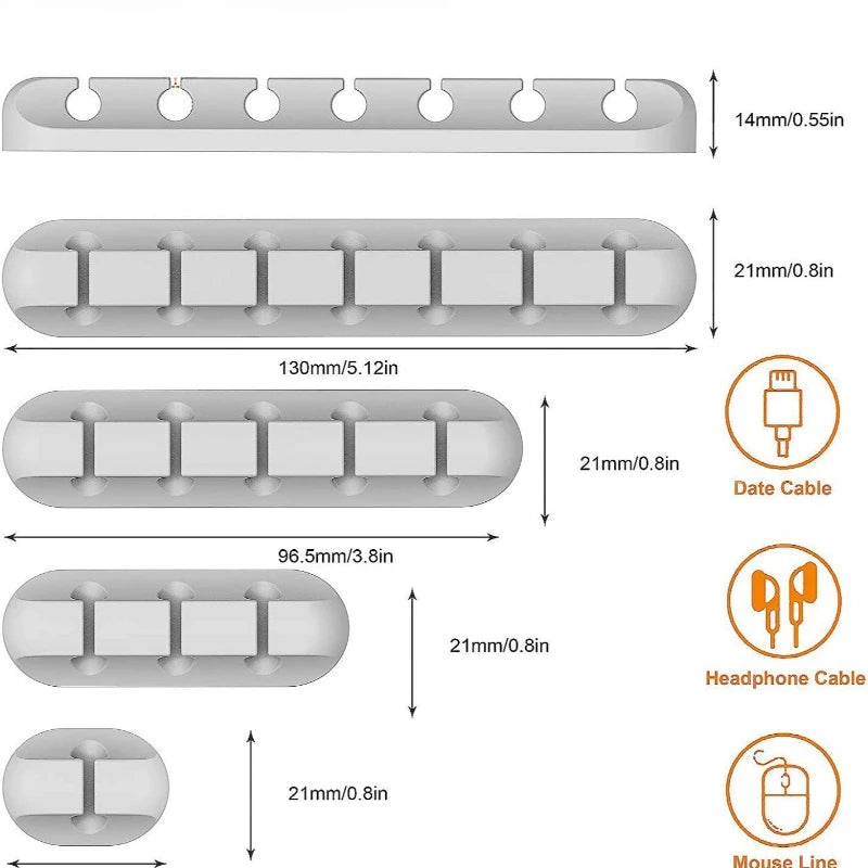 Cable Organizer Clips – Cord Management Set