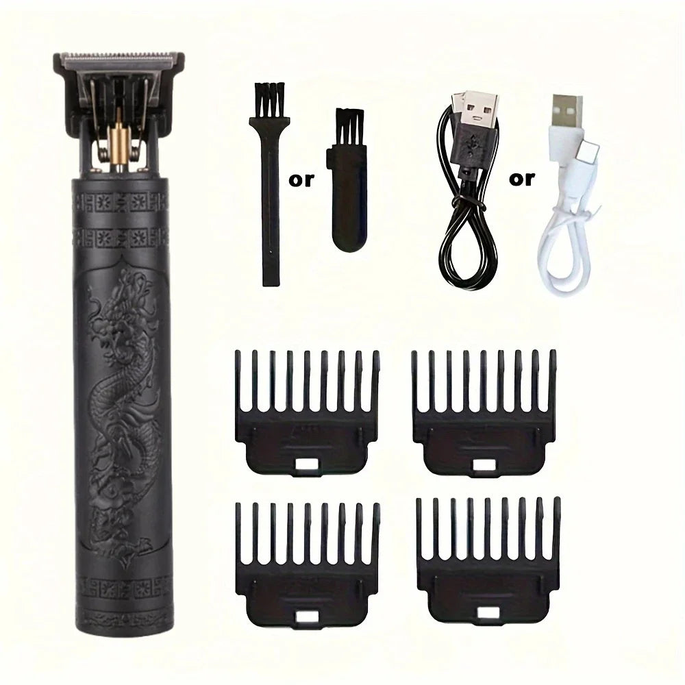 Retro T9 Professional Hair & Beard Trimmer – Cordless Electric Grooming Kit